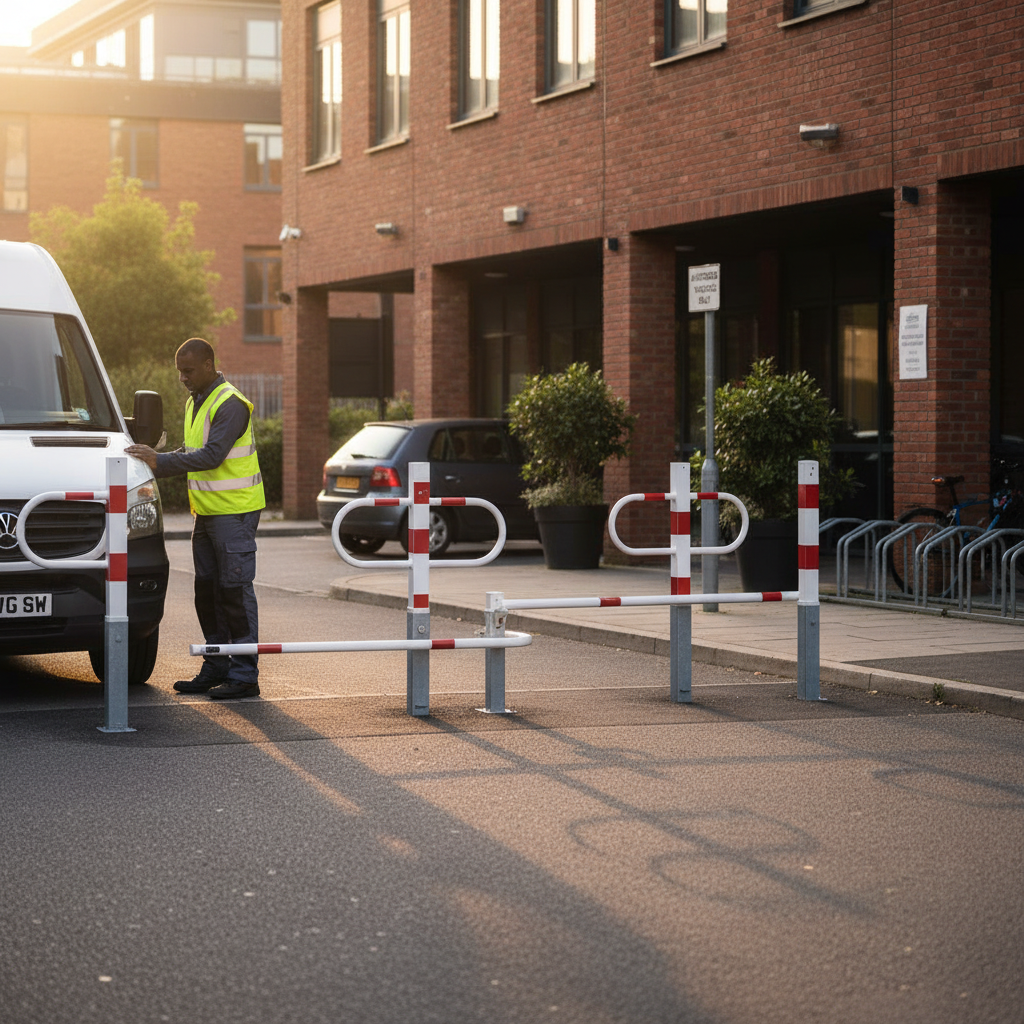 Premium Removable Passage and Car-Park Barrier with High Visibility and Sturdy Construction for Parking Areas and Driveways