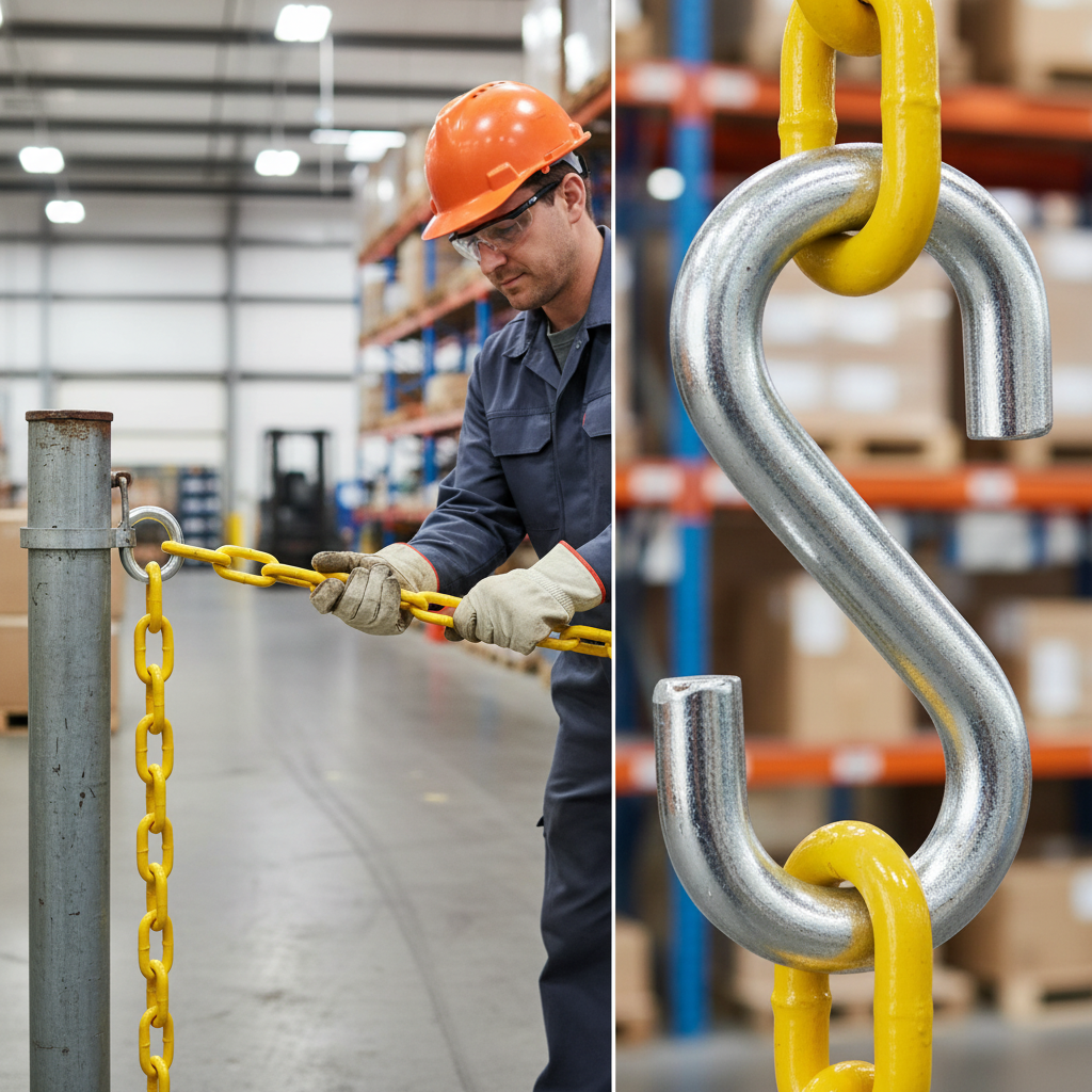 Premium S-Hooks for Quick Chain Attachment to Steel Bollards - Galvanized Steel, 30mm Width, 55mm Length