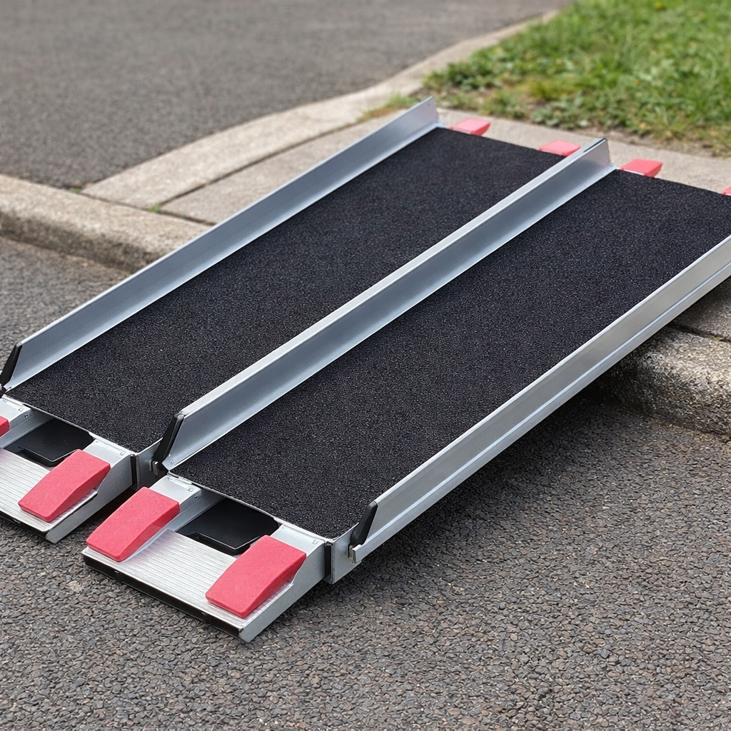 Scooter Ramp – Black – Heavy Duty Grip – Mobility Scooter Access