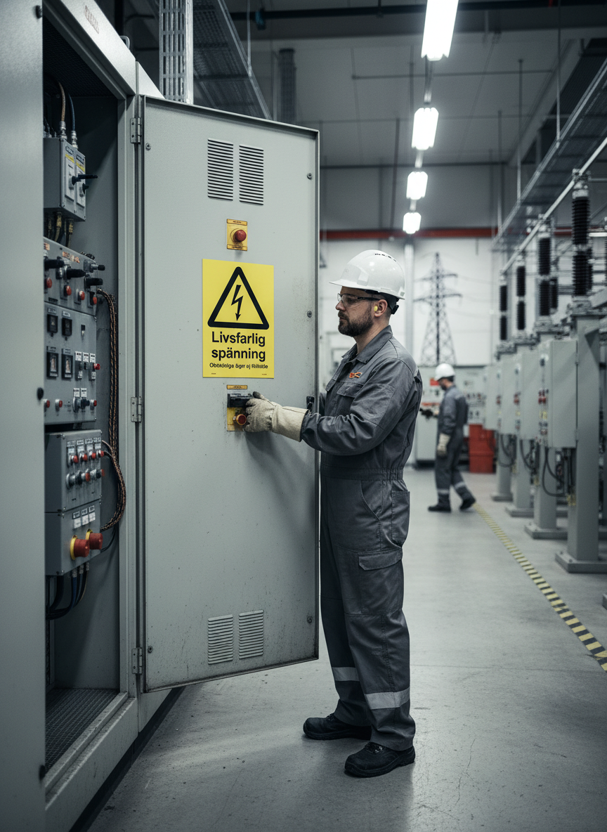 Premium Warning Sign - High Visibility for Dangerous Voltage in Various Materials and Sizes for Professional Safety Marking
