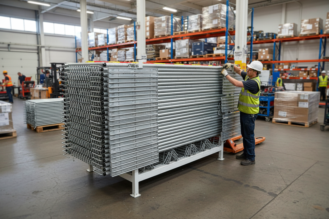 Premium Transport Cage for Crowd Control Barriers - Holds 25 Barriers, Each 2.3m Long for Efficient Storage and Transportation
