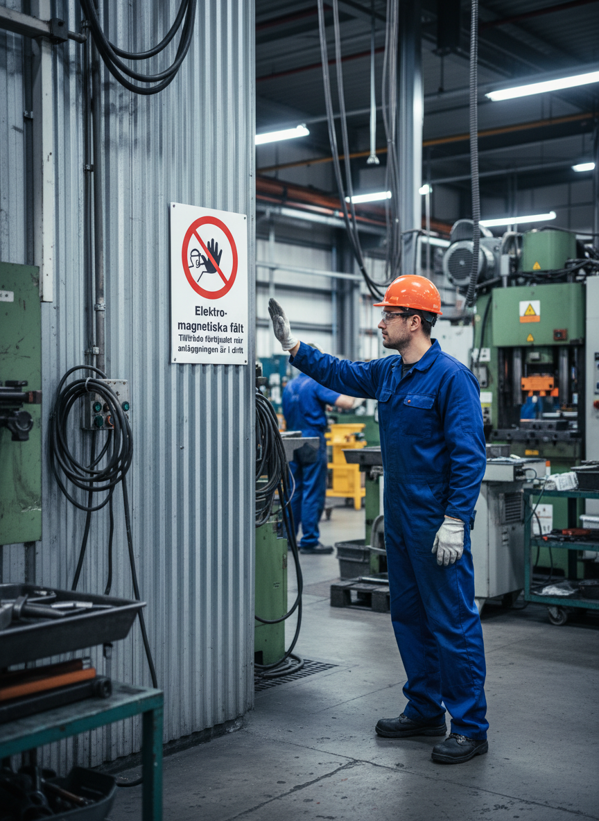 Premium Prohibition Sign for Electromagnetic Fields - Durable Materials and Various Sizes for Clear Safety Marking