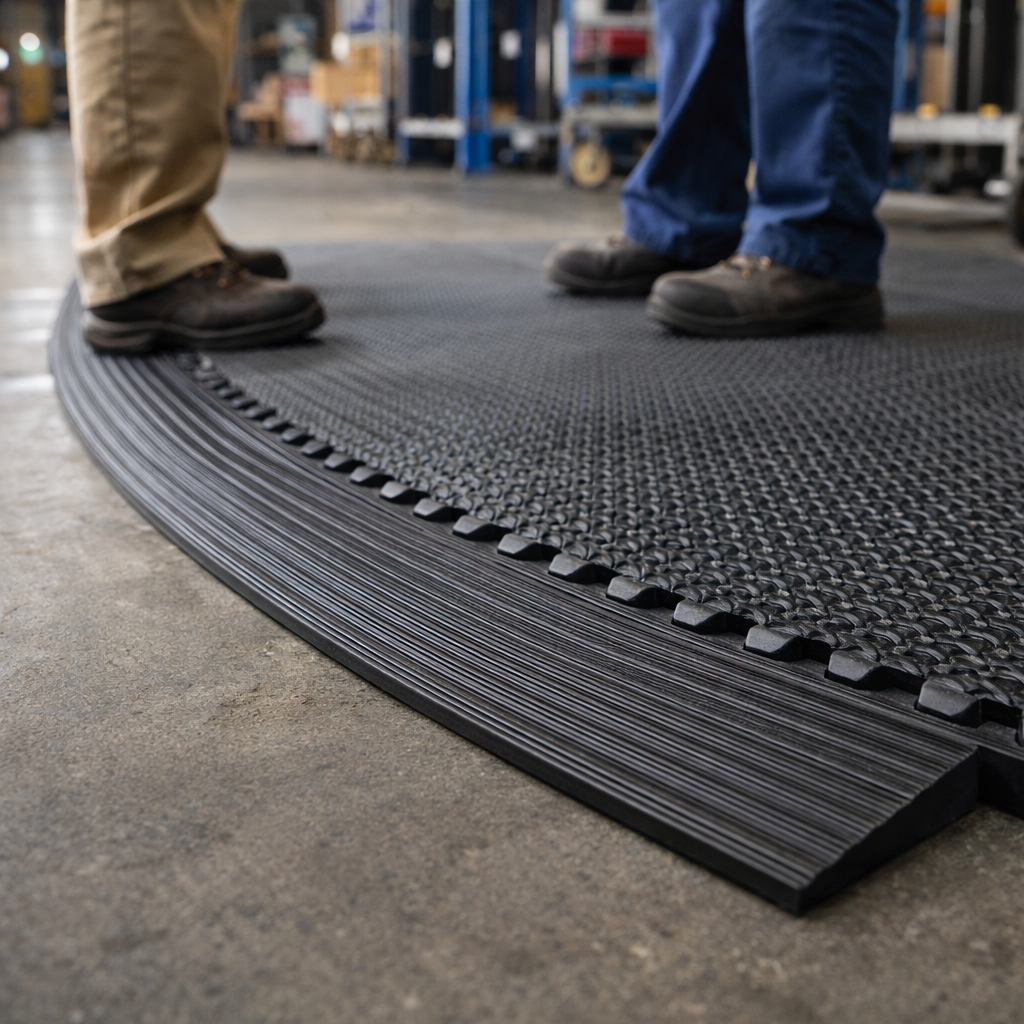 Industrial Grade Nitrile Ramp – 91cm Black – Heavy Duty – Anti-Fatigue