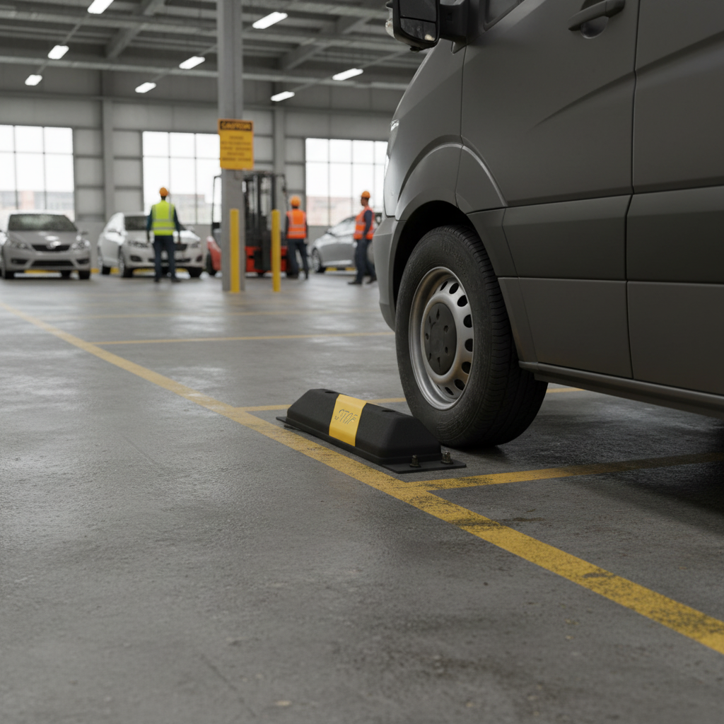 Premium Heavy-Duty Vehicle Stopper with Reflective Black/Yellow Design for Safe Parking Control - Multiple Lengths Available