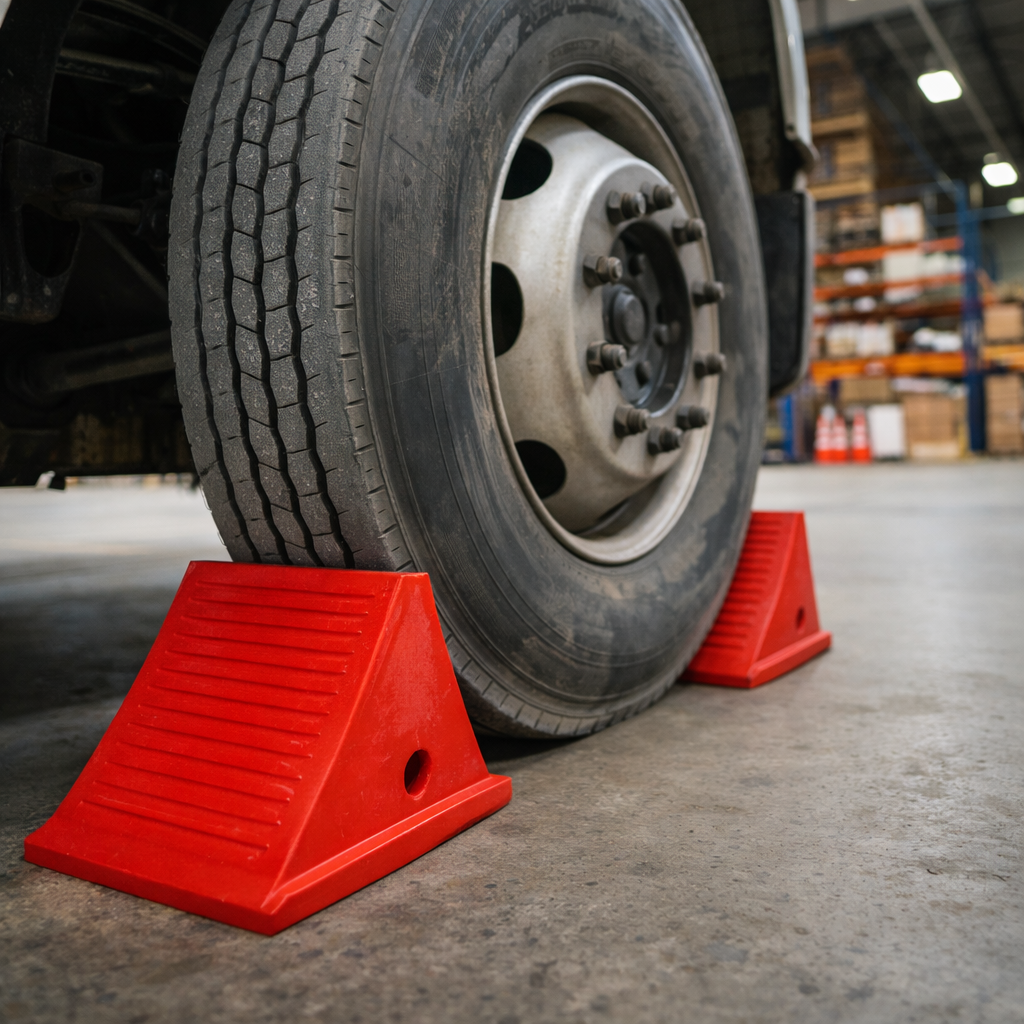Wheel Chocks – 51cm W x 21cm H x 29cm L – Heavy Duty – Vehicle Safety
