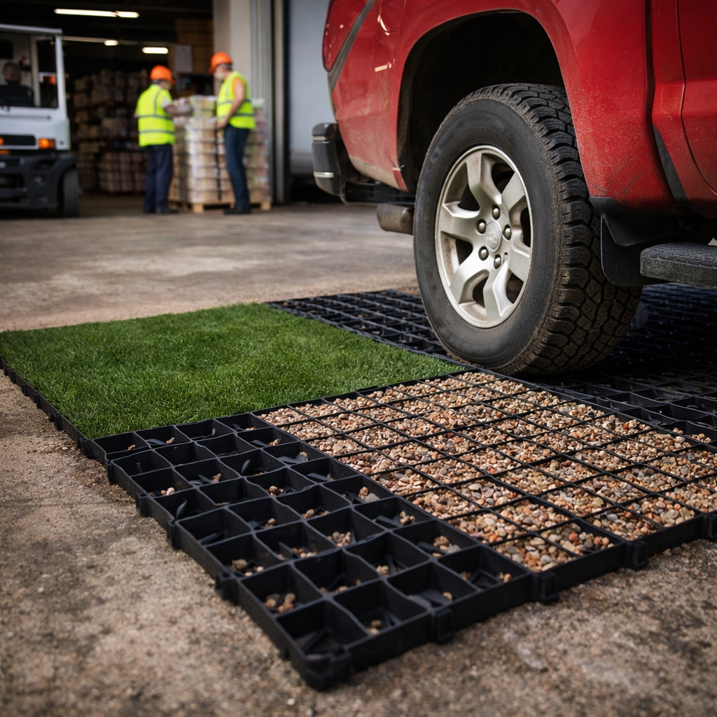 Geogrid Standard – 100cm x 100cm x 40mm – Industrial Grade – Ground Reinforcement