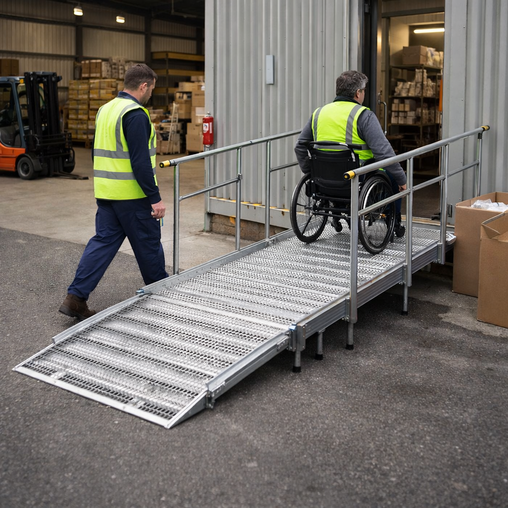 Aluminium Modular Ramp Kit – 1300mm x 1250mm – Anti-Slip – Wheelchair Access