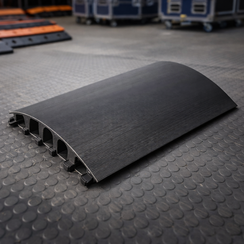 Cable Protector – Black – 7 Channels – Pedestrian Use