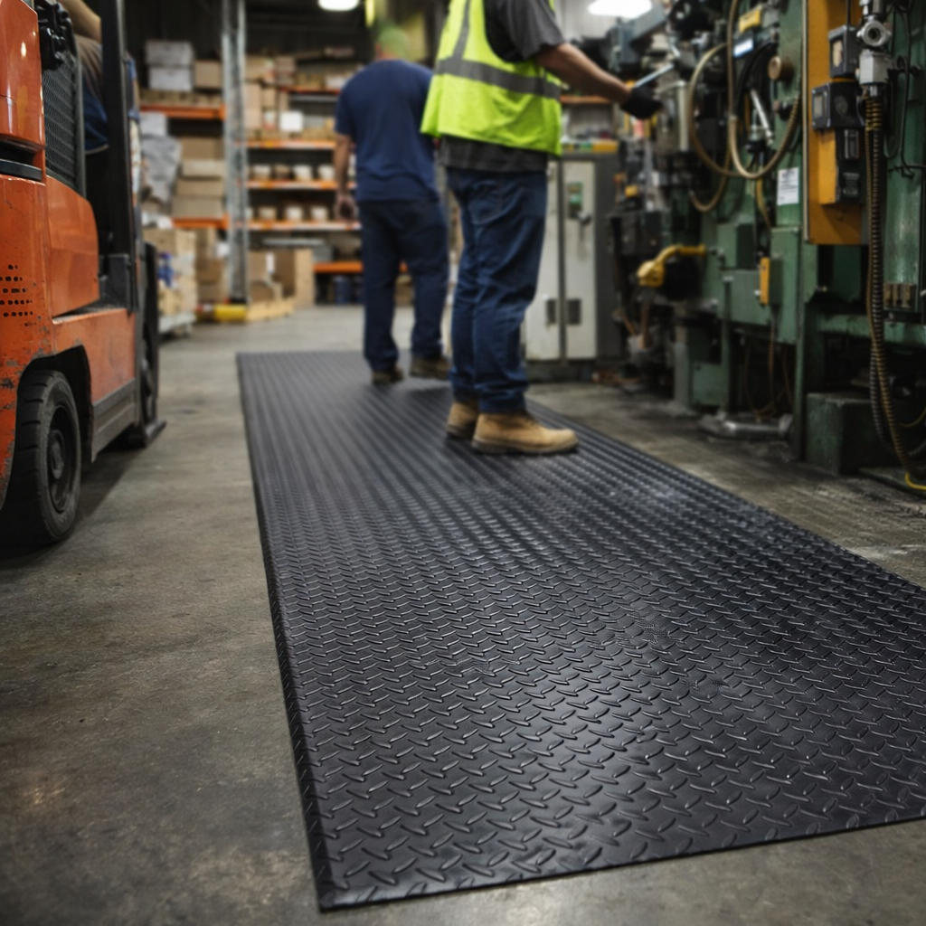 Ergonomic Anti-Fatigue Mat – Black – 14mm Thick – Industrial Use