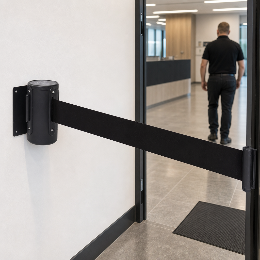 Wall Mounted Belt Barrier System 2.3m for Safe Access Control