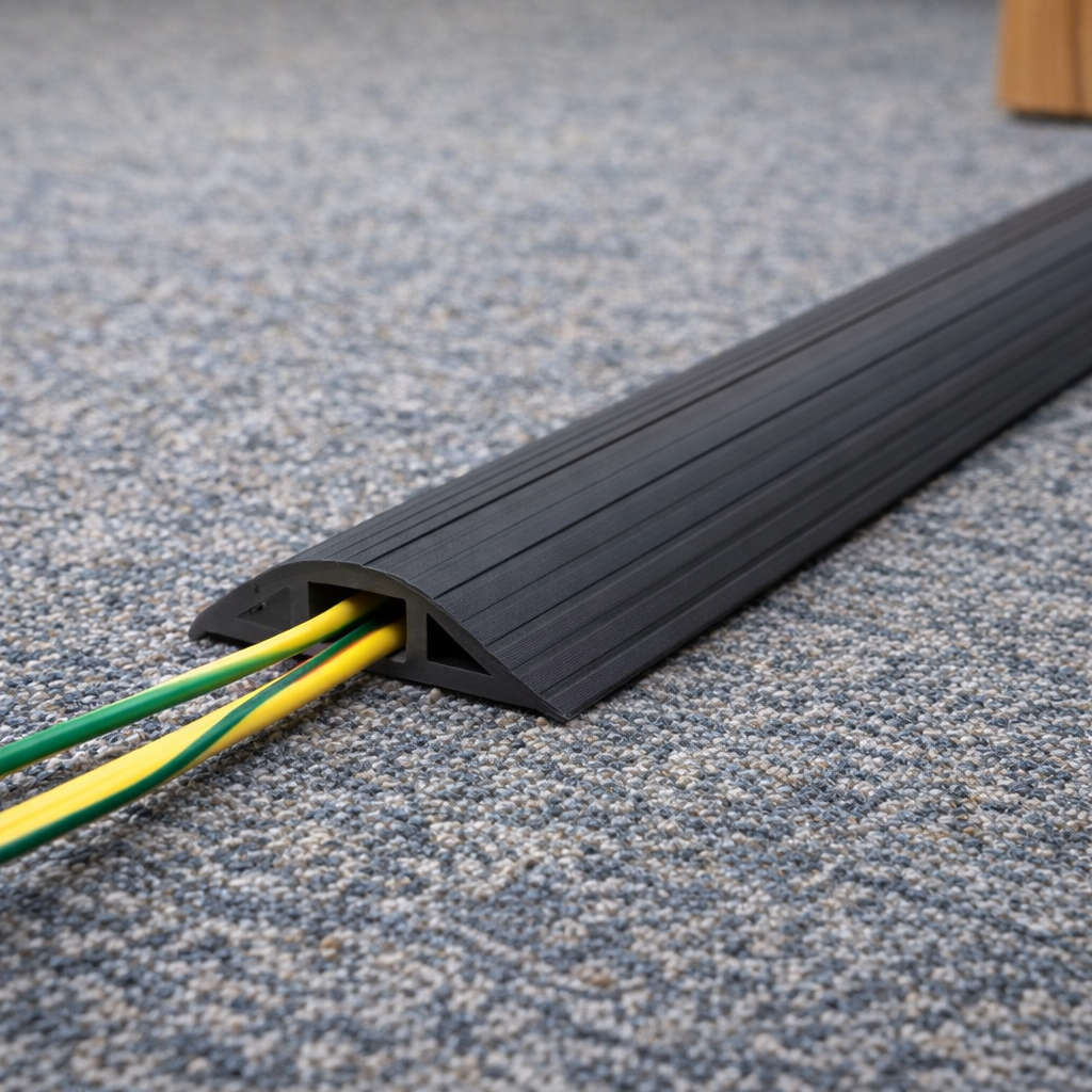 Floor Cable Protector – Channel Size 20mm x 10mm – Industrial Grade