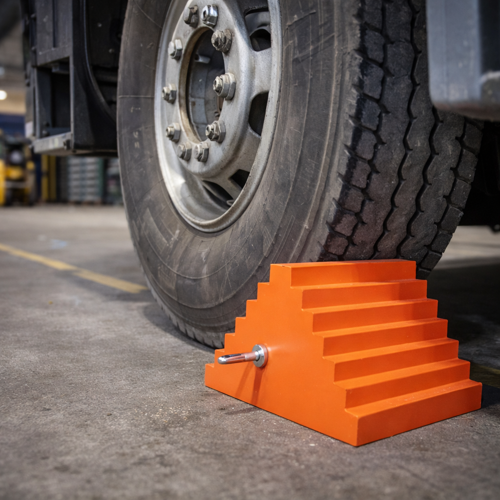 Wheel Chock – 19cm W x 16cm H x 21cm L – High Visibility – Vehicle Safety