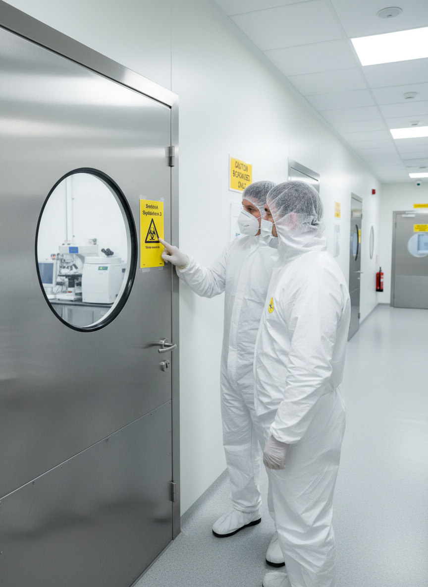 Premium Warning Sign for Infection Risk Class 3 - Durable Materials with Various Mounting Options