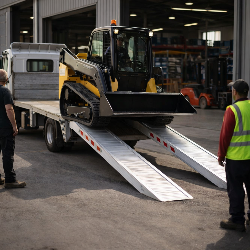 Aluminium Loading Ramps – 2500x400mm – 8000kg Capacity – Plant Use