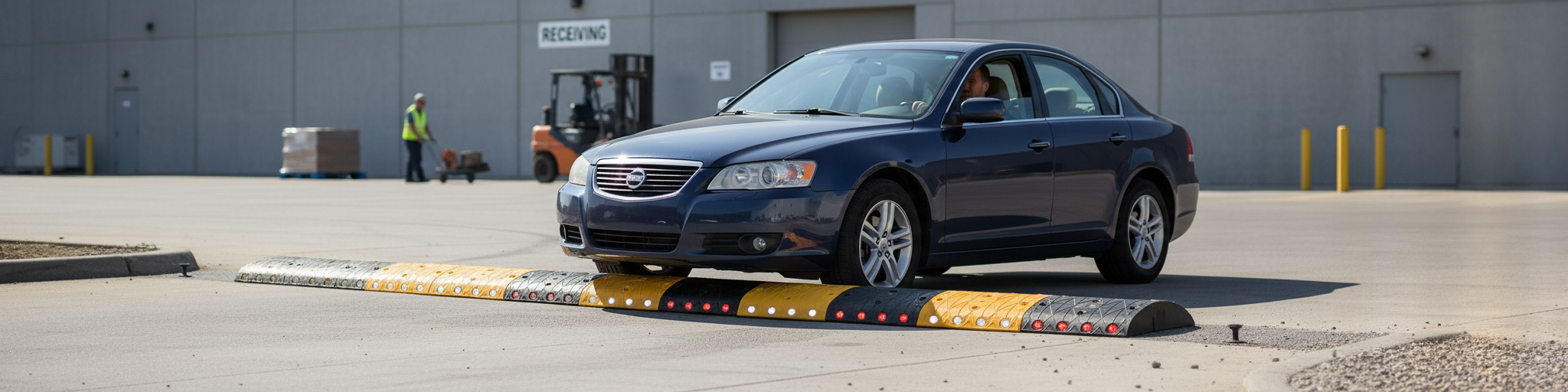 Heavy Duty Modular Speed Bump System - 50mm Height for Traffic Calming and Pedestrian Safety