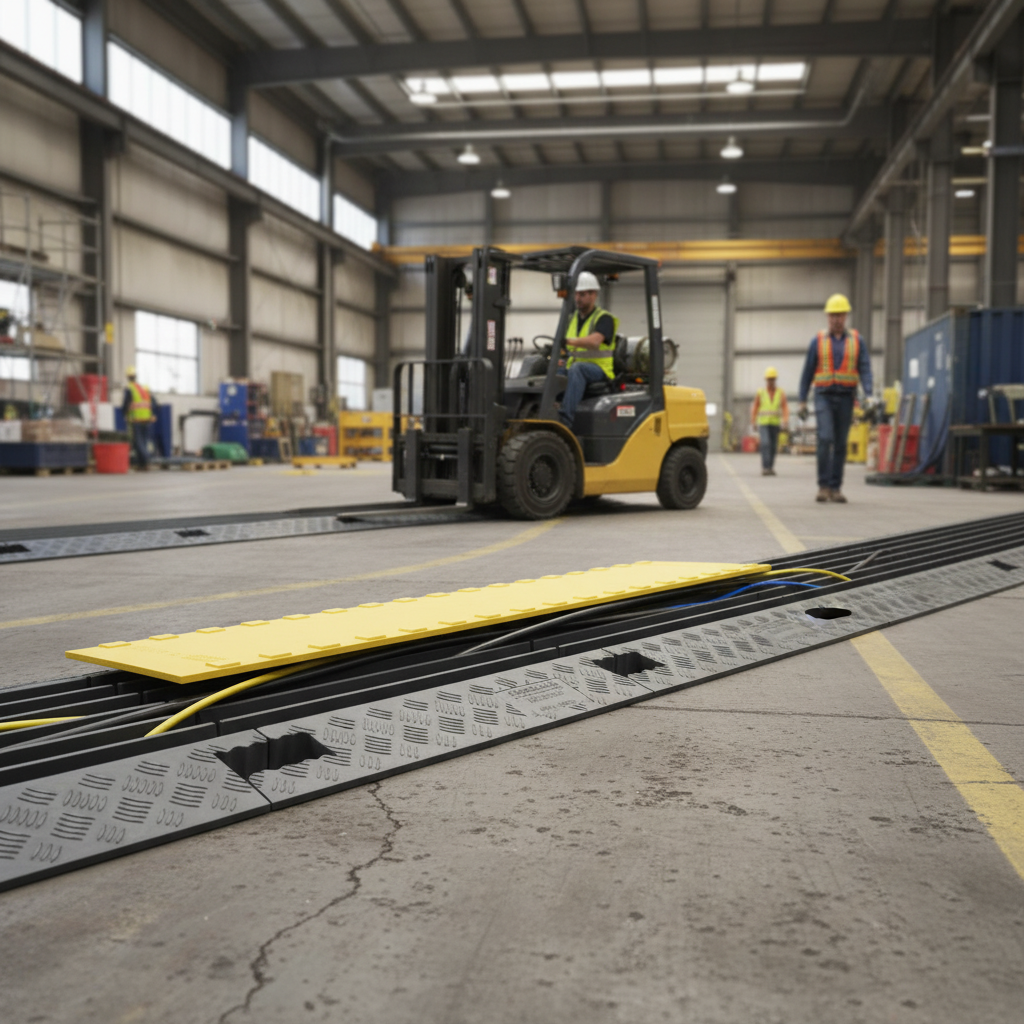 Premium Heavy Duty 5 Channel Cable Ramp with Ergonomic Design and High Load Capacity for Safe Cable Management