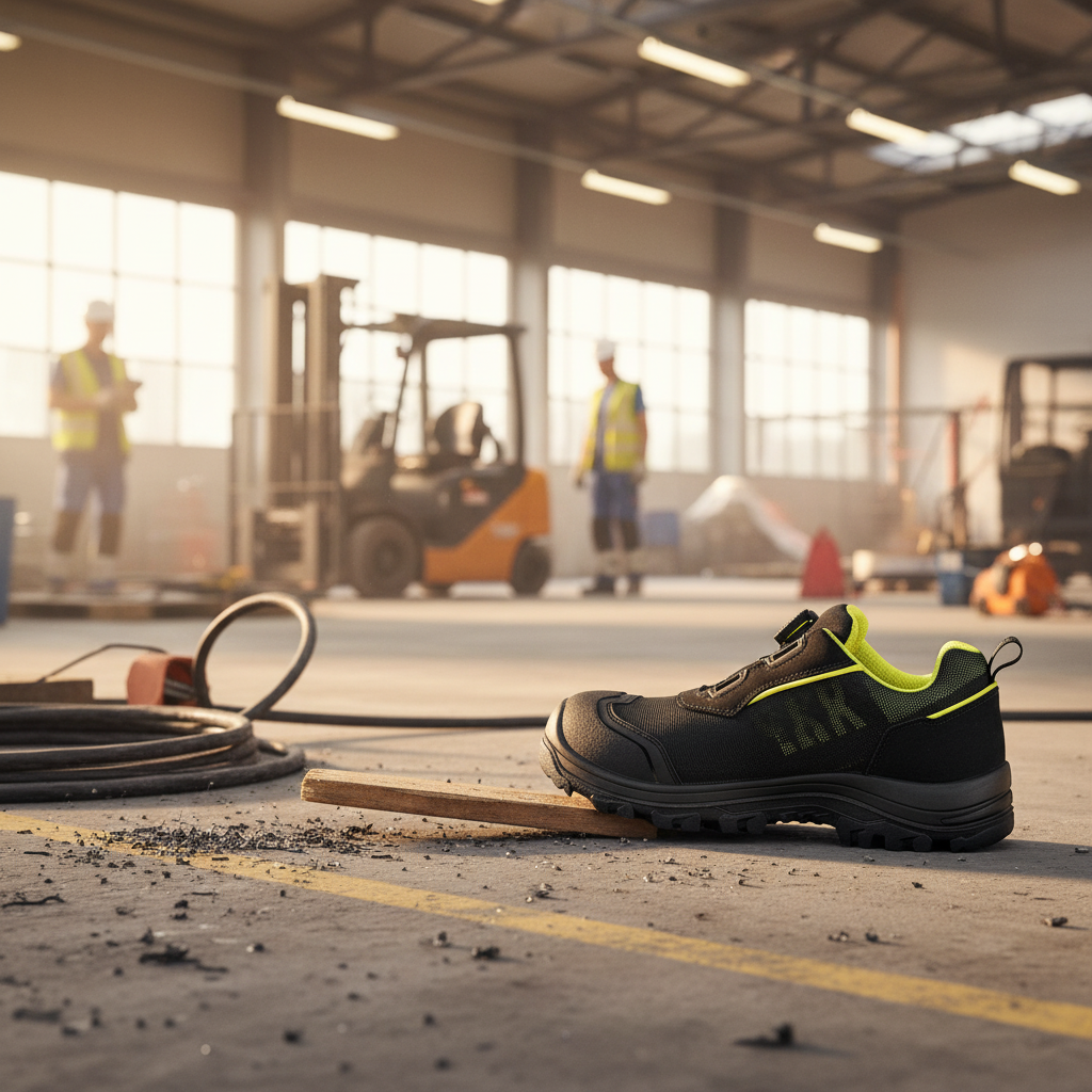 Professional Waterproof Safety Shoe with Composite Toe Cap and Flexible Midsole for Outdoor Work in Construction and Maintenance