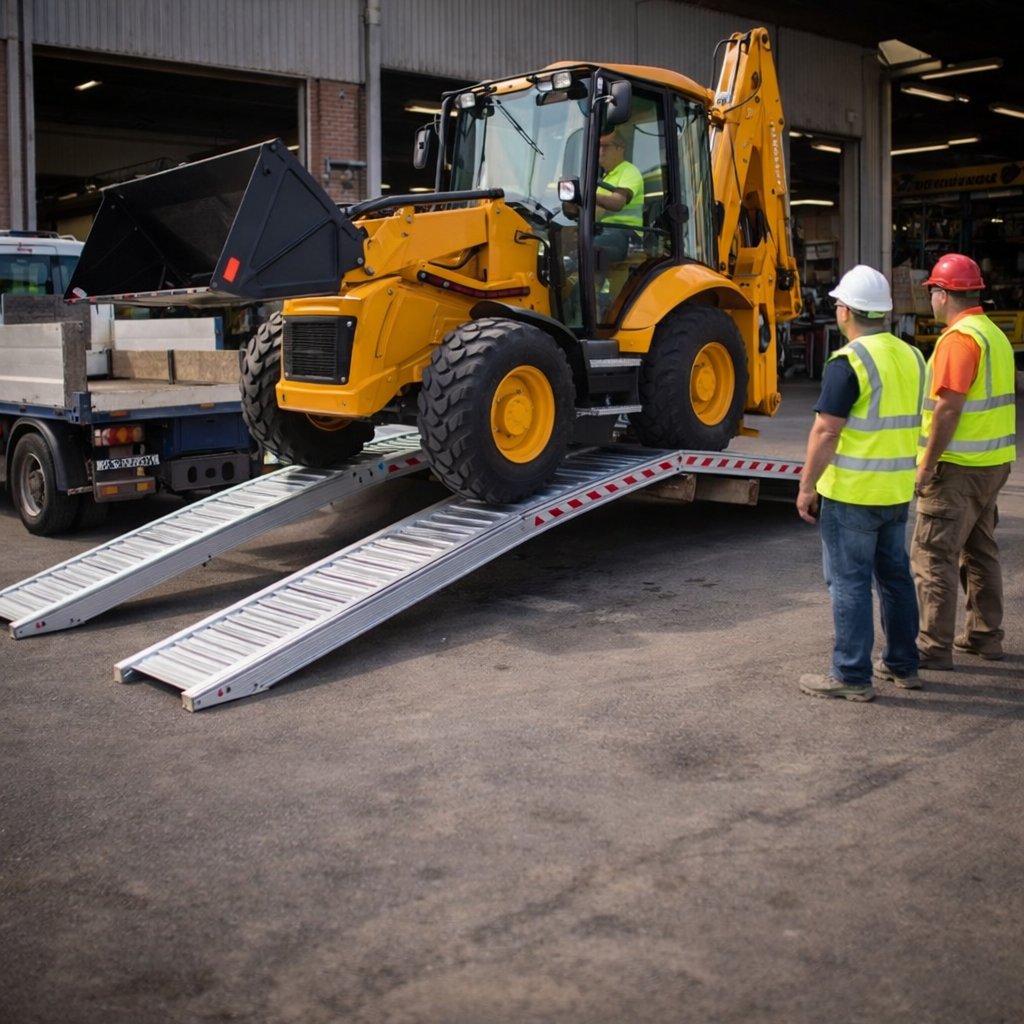 Extra Wide Aluminium Ramps – 2500x460mm – 10000kg Capacity – Industrial Use