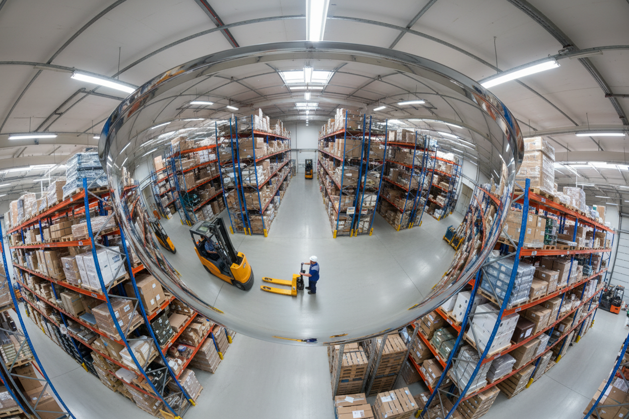 Premium 360° Dome Mirror for Enhanced Surveillance and Theft Prevention with Impact-Resistant Materials