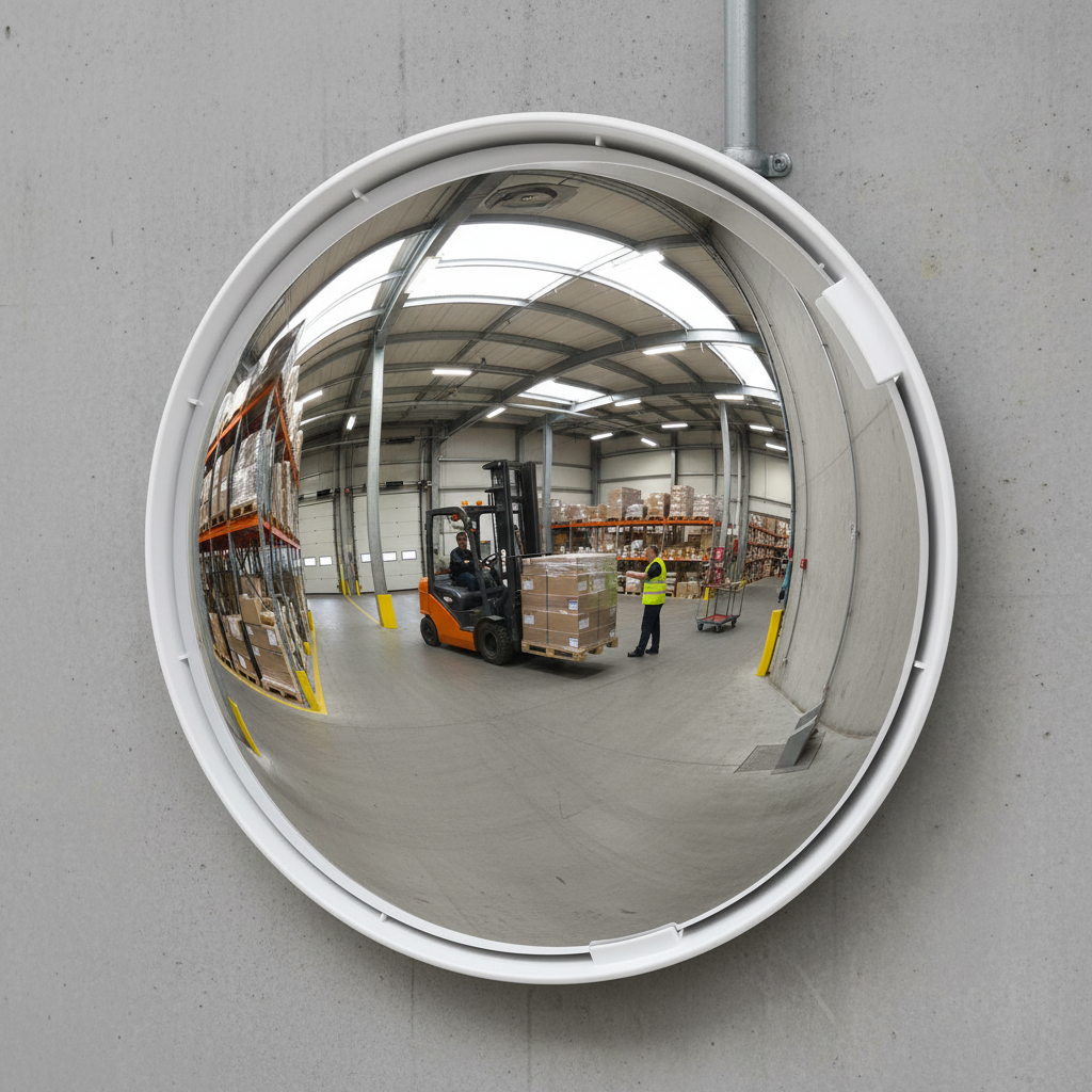 Professional Multi-Purpose 3 Direction Convex Mirror with Anti-Scratch Treatment for Enhanced Safety | Barriers Co
