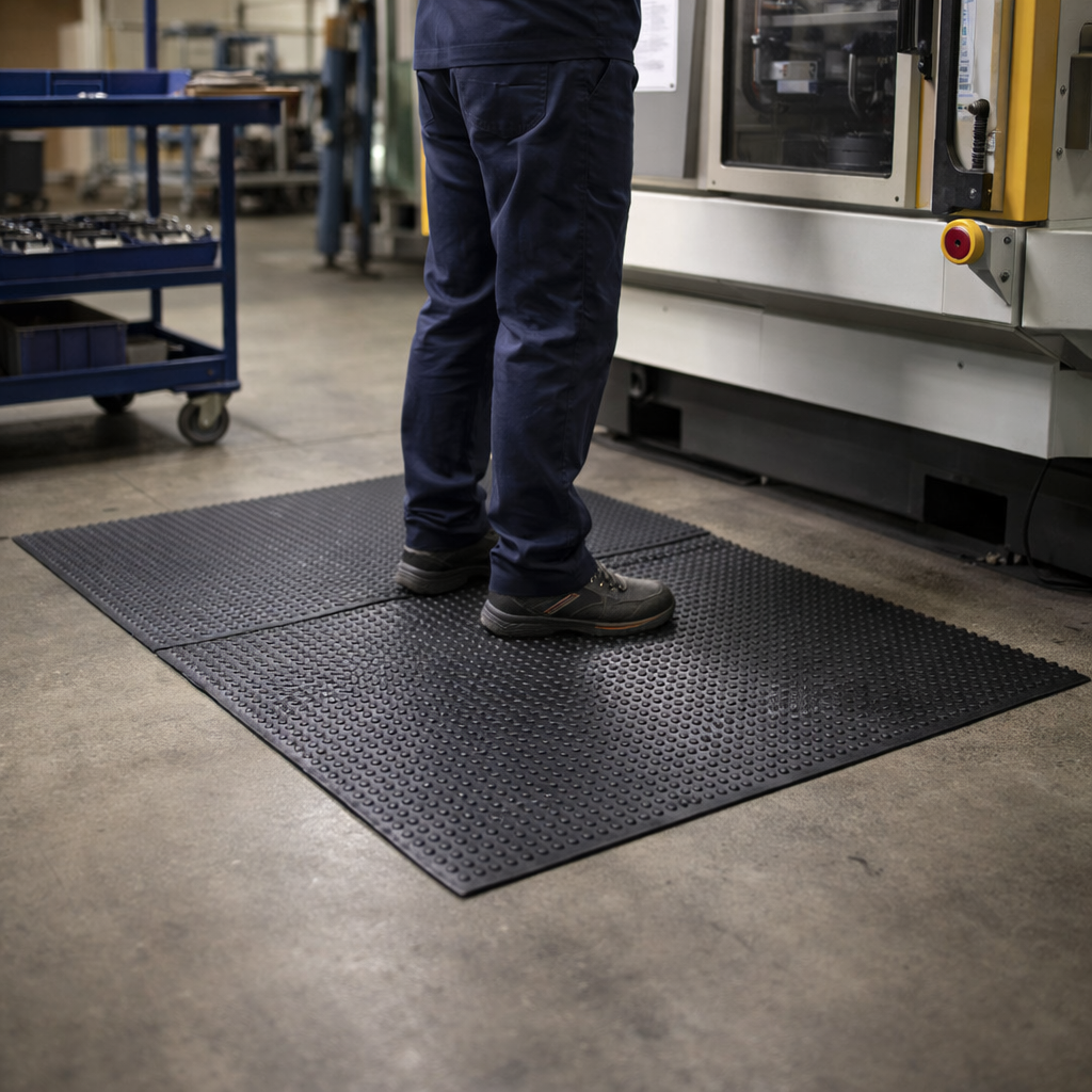 Industrial Rubber Mat – 91cm x 91cm – ESD, Anti-Fatigue – Industrial Use