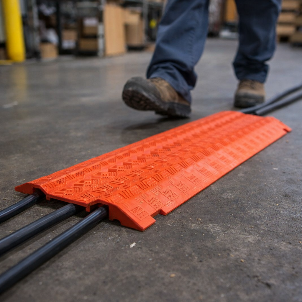 Cable Protector – Orange – Lightweight & Modular – Pedestrian Traffic