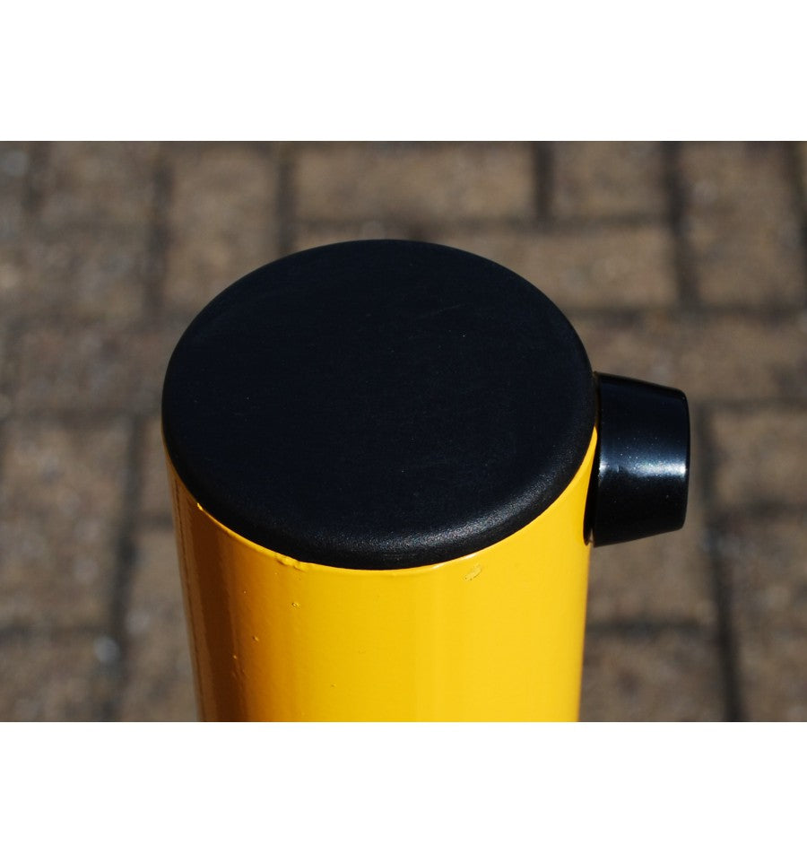 Yellow & Red Bendy Fold Down Parking Post