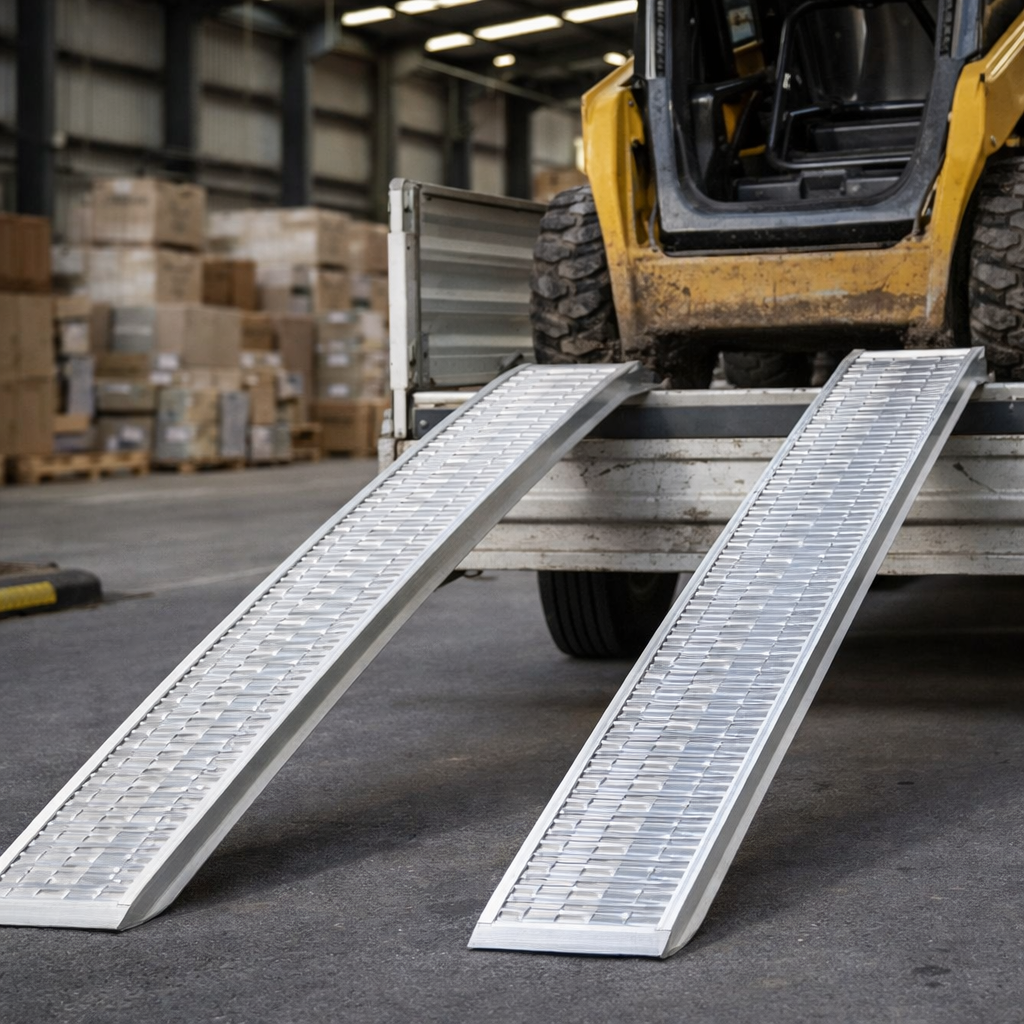 Heavy Duty Aluminium Loading Ramps – 1000mm x 520mm – 29000kg Capacity – Industrial Use
