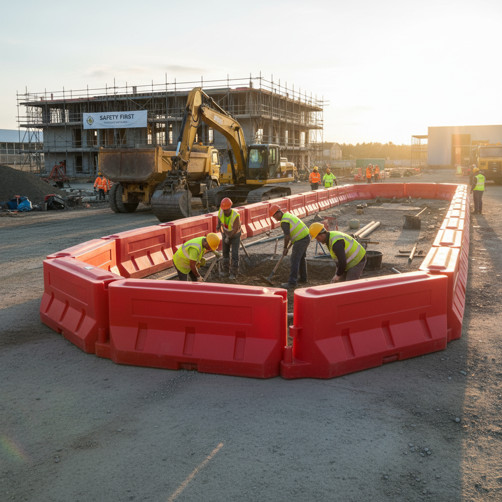 Premium Water Filled Track Barrier for Enhanced Site Safety and Control - High-Quality... - side view | Barriers Co