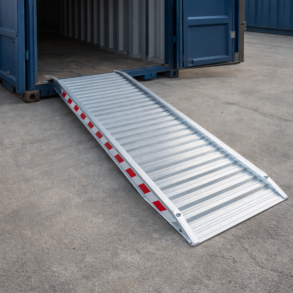 Aluminium Container Ramps – 1750mm x 510mm – 7500kg Capacity – Commercial Use