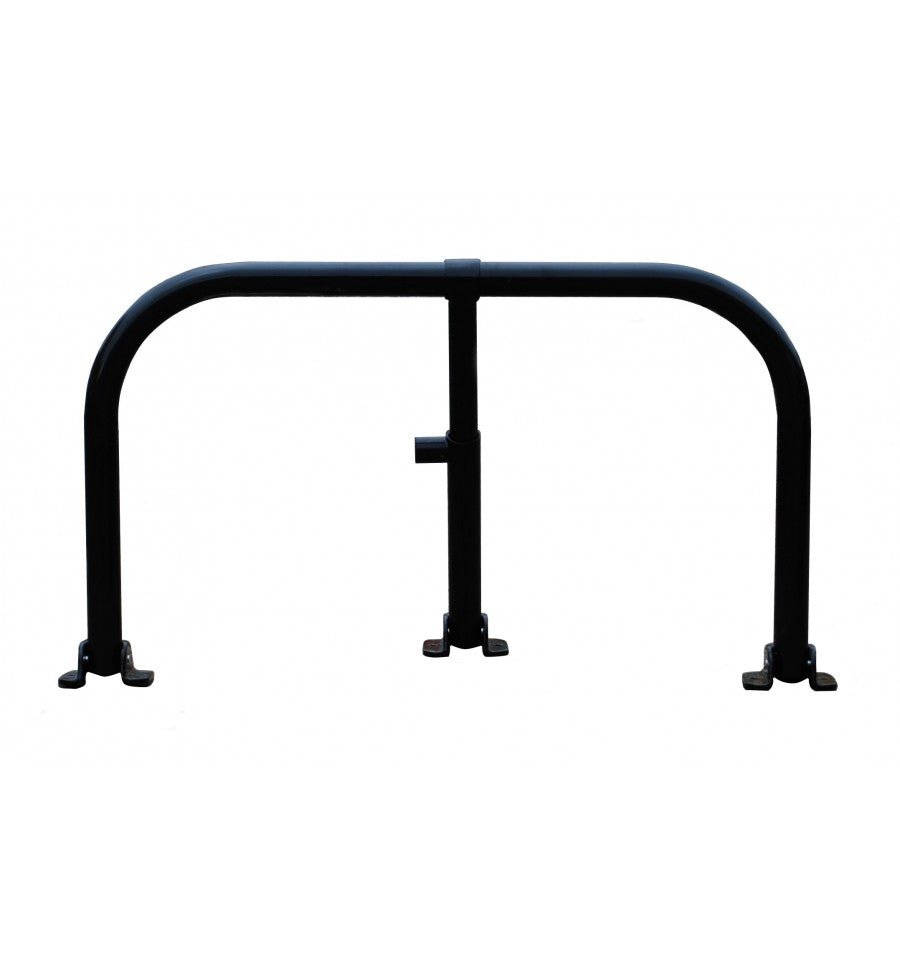 Black Fold Down Security Barrier for Parking Bays with Integral Lock