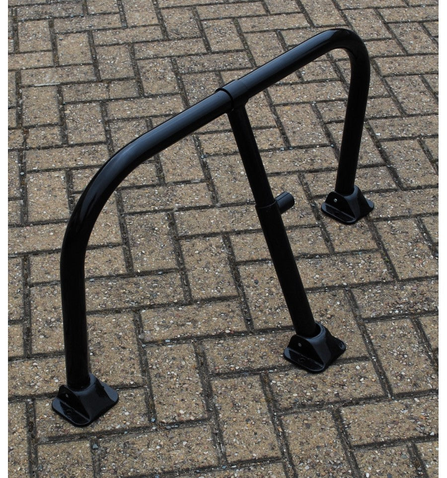Black Fold Down Security Barrier for Parking Bays with Integral Lock