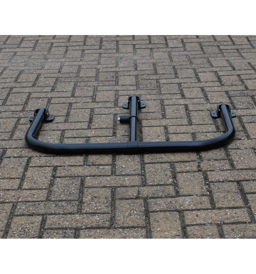 Black Fold Down Security Barrier for Parking Bays with Integral Lock