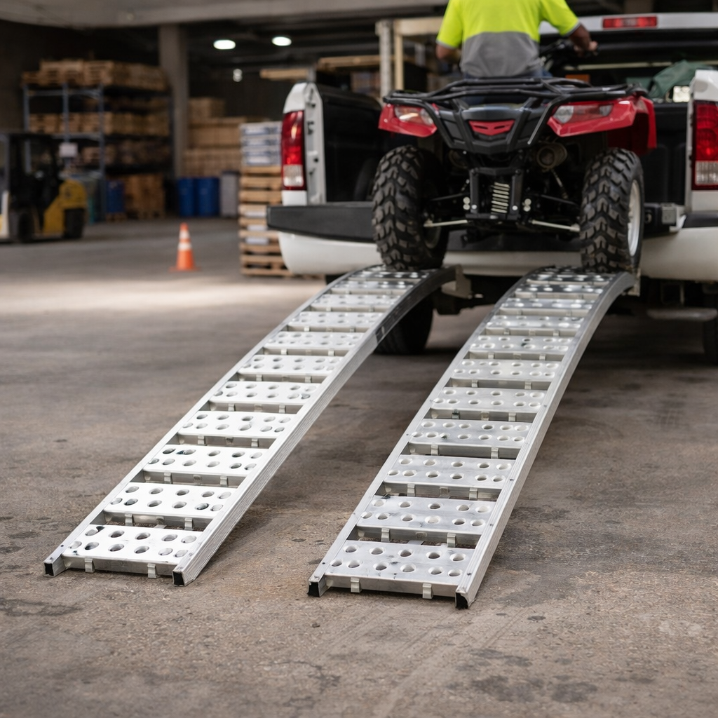 Aluminium Loading Ramp – Black – 1000-1360kg Capacity – Commercial Use