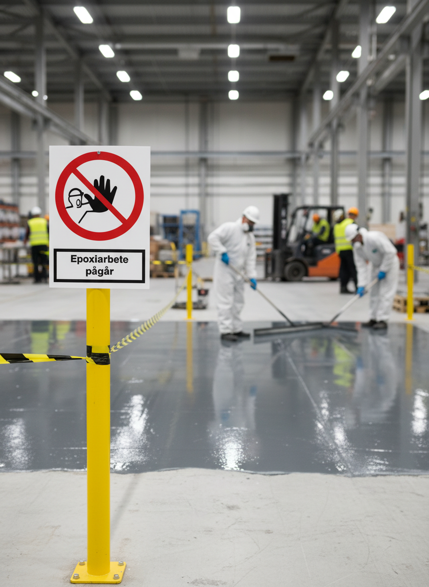 Premium Safety Prohibition Sign for Epoxy Work - Multiple Materials and Sizes for Clear Professional Marking