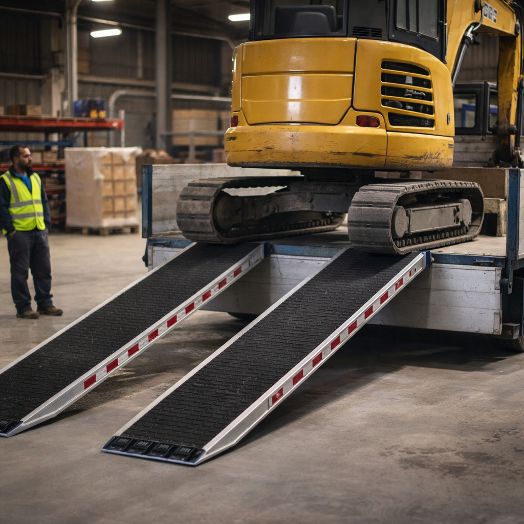 Steel Track Ramps – 2500mm x 720mm – 26,300kg Capacity – Industrial Use