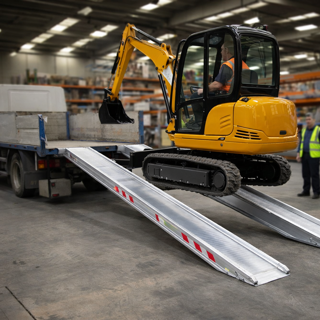 Aluminium Loading Ramps – 5000mm x 580mm – 10000kg Capacity – Industrial Use