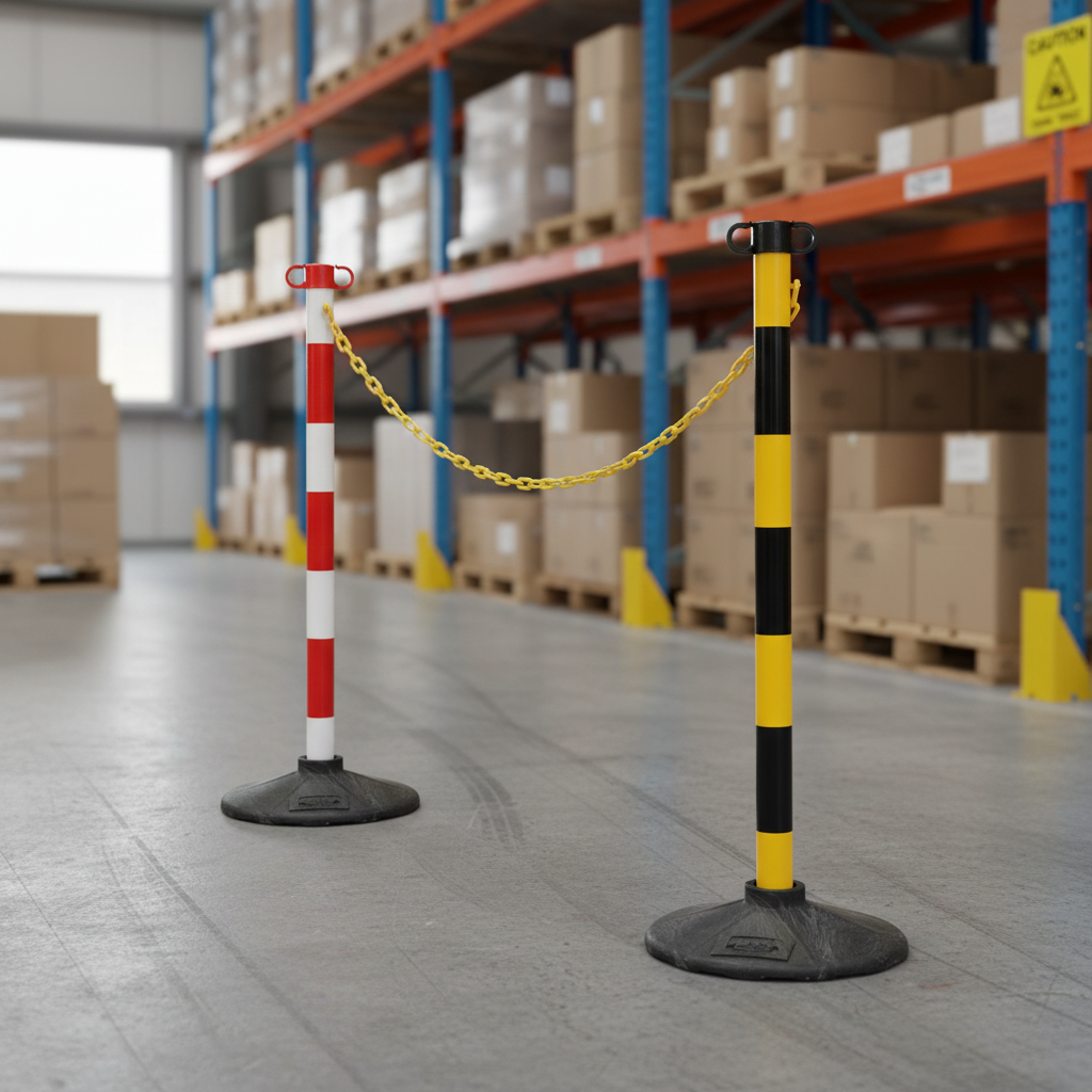 Professional Post and Chain Support System - Versatile Colors for Crowd Control and Area Segregation | Barriers Co