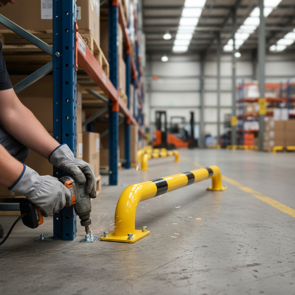 Premium Anti-Nudge Hoop - Heavy Duty Round Steel Tube with 60mm Diameter for Workplace Security