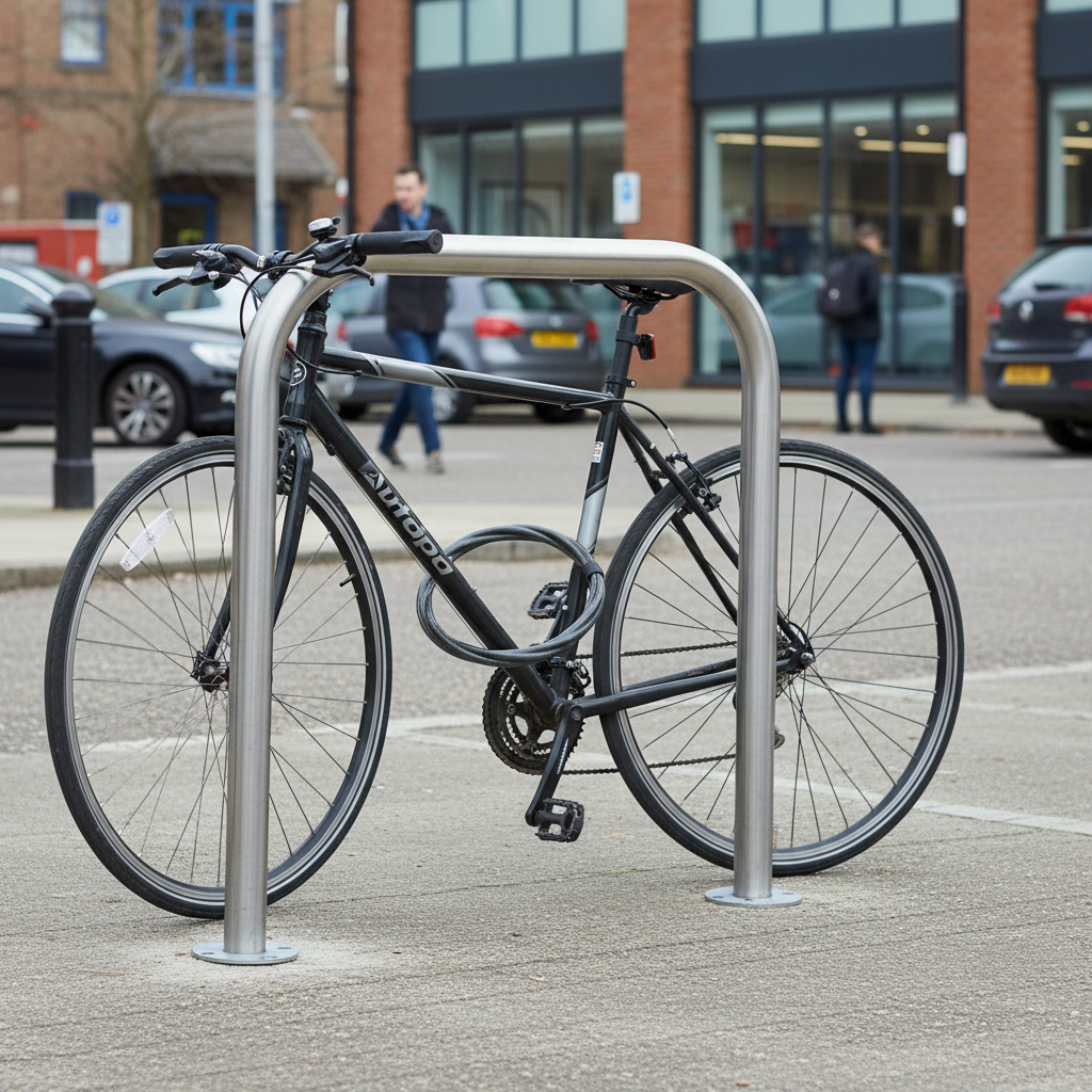 Premium Heavy Duty Stainless Steel Sheffield Bike Stand for Secure Locking with Surface Mounting or Cast-in... | Barriers Co