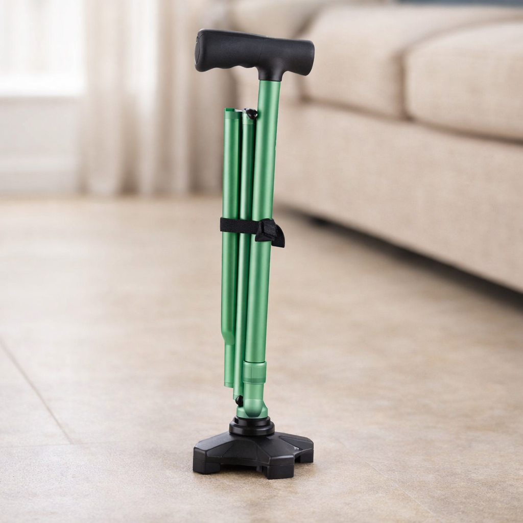 Comfort Walking Stick – Pastel Green – Adjustable Height – Mobility Aid