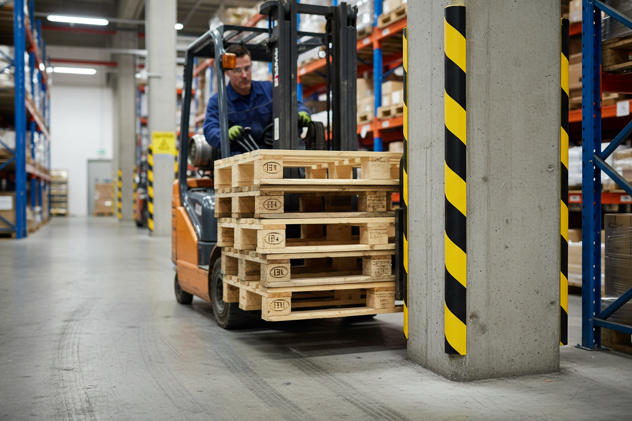 Premium Wall Protection Profile S32R - Self-Adhesive for Impact Resistance in Industrial Environments
