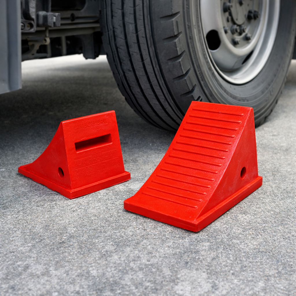 Wheel Chocks – 51cm W x 21cm H x 29cm L – Heavy Duty – Vehicle Safety