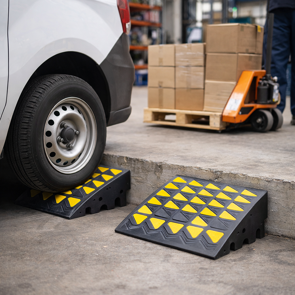 Rubber Kerb Ramp Pair – 150mm High – Heavy Duty – Vehicle Access