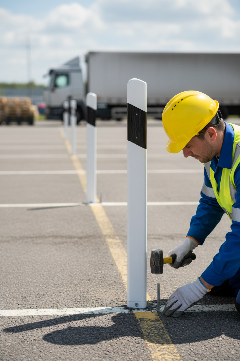 Premium Roadside Delineator - Durable UV-Stabilized Plastic with Enhanced Visibility RA2 Reflectors and Compliant Installation Depth