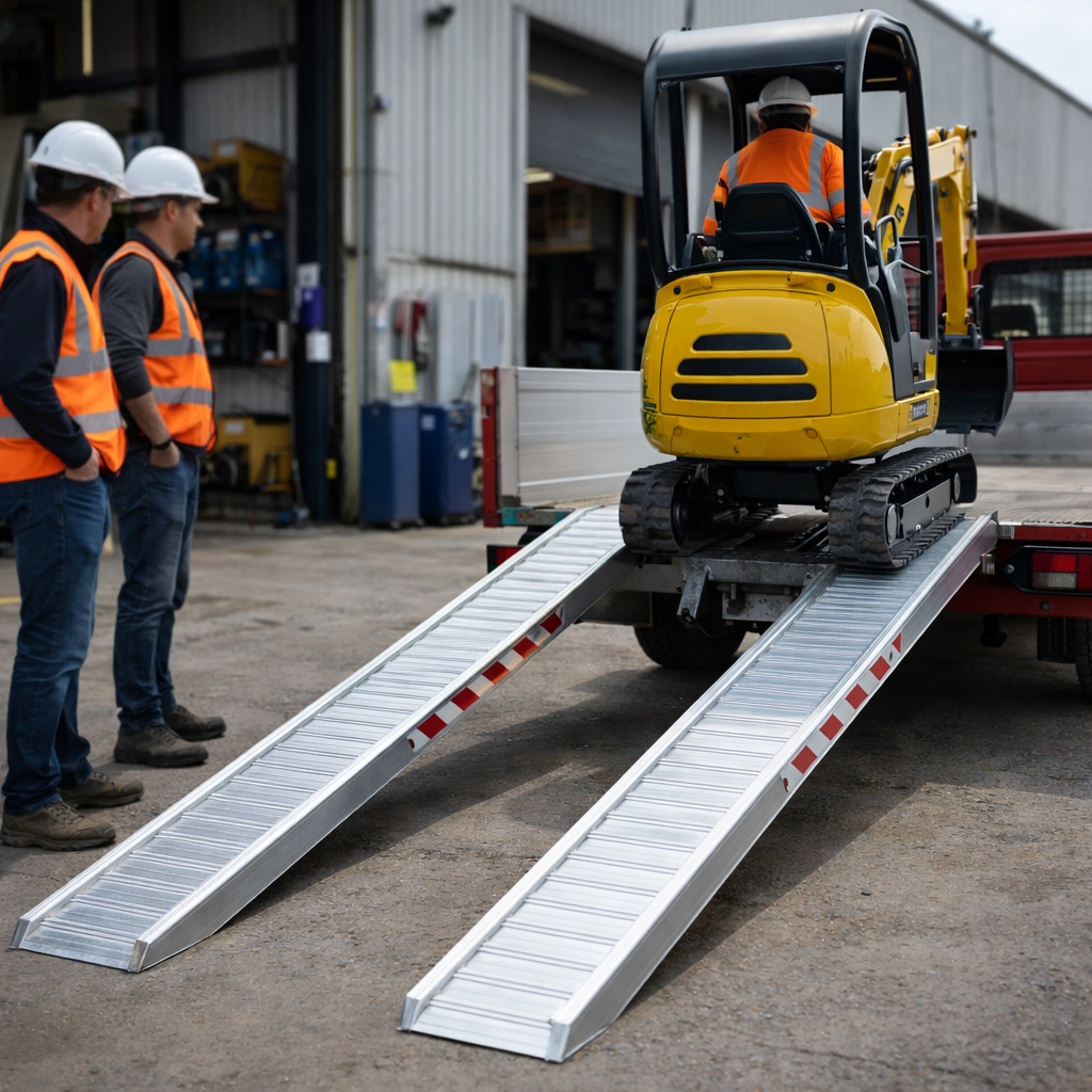 Aluminium Loading Ramps – 4000x300mm – 800kg Capacity – Commercial Use
