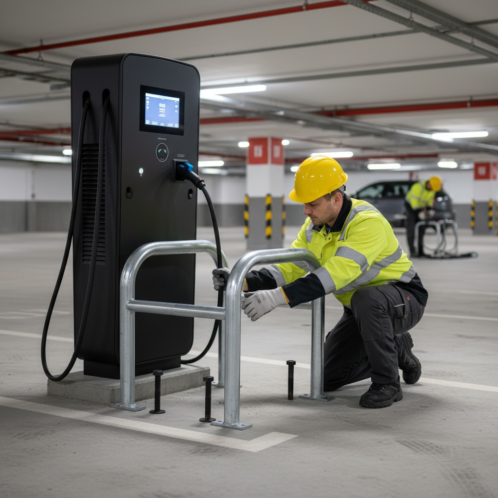 Premium Heavy Duty Traffic Line Column Protector for EV Charging Points - Easy Installation and Exceptional... | Barriers Co