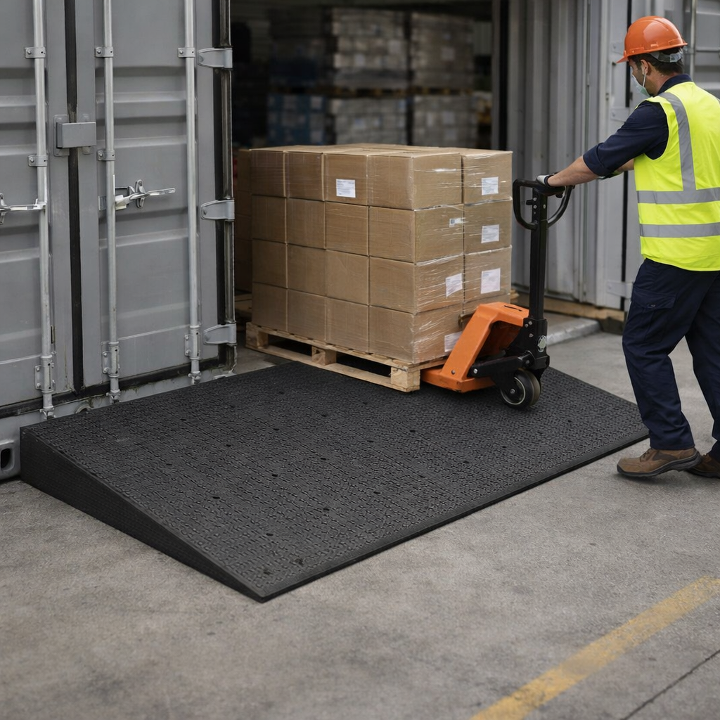 Ground Level Container Ramp – 1250mm x 2200mm x 150mm – 10000kg Capacity – Commercial Use