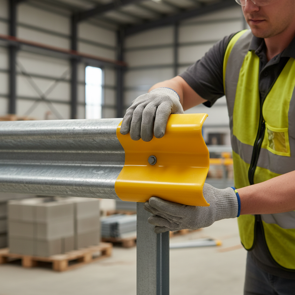 Premium Yellow Soft Plastic Long Armco Barrier End Cap for Enhanced Safety and Visibility | Barriers Co