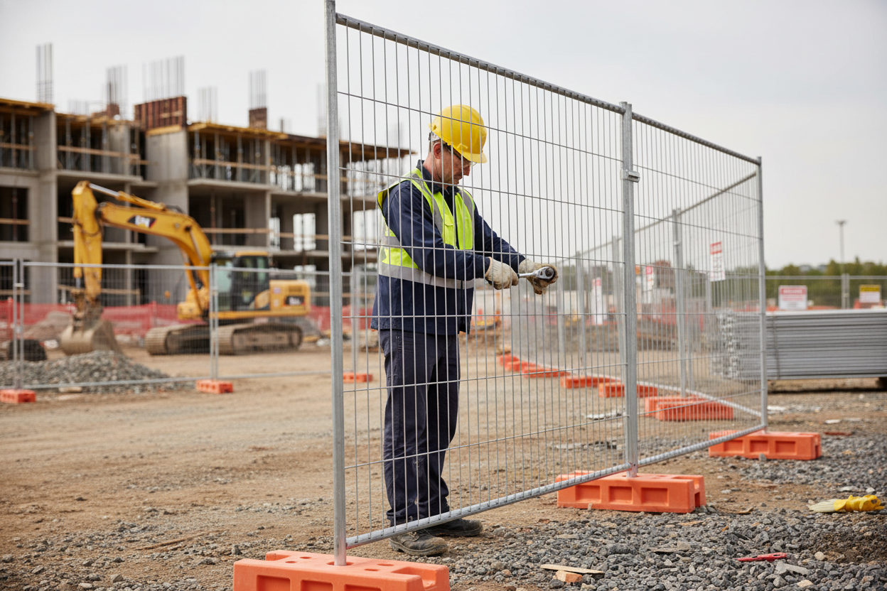 Premium Temporary Fence Panel 3.5m x 2m - Heavy Duty Steel Frame with Welded Mesh for Secure Outdoor Barrier